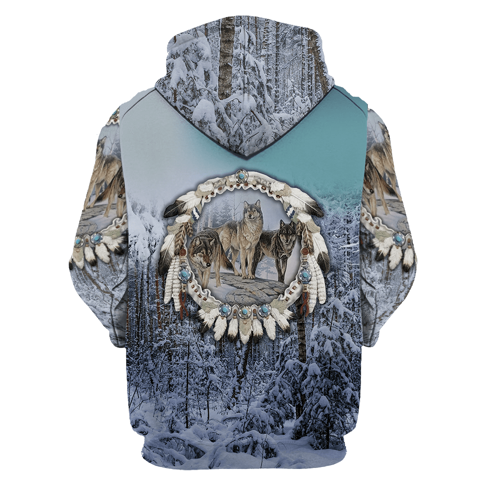 Wolf Native American 3D All Over Printed Unisex Shirt