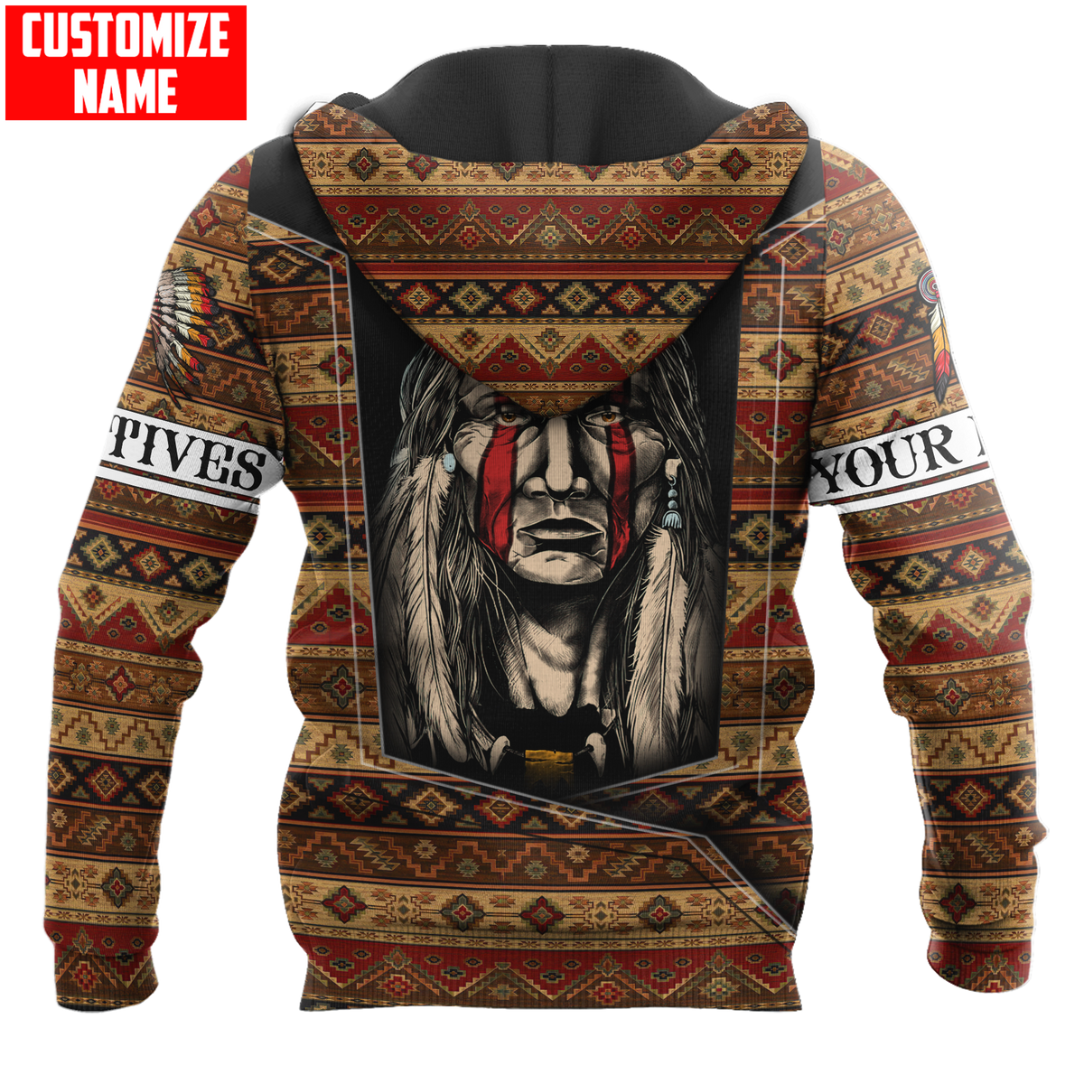 Customized Name Native American 3D All Over Printed Unisex Shirts