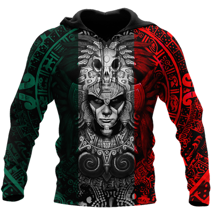 Aztec Warrior Mexico 3D All Over Printed Hoodie