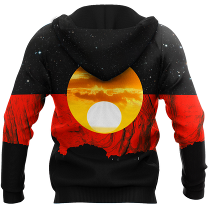 Australia Koori Kangaroo Aboriginal Flag™ All Over Print Hoodies HC