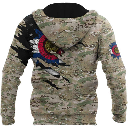 Colorado Sunflower Camo 3D All Over Printed Unisex Shirts