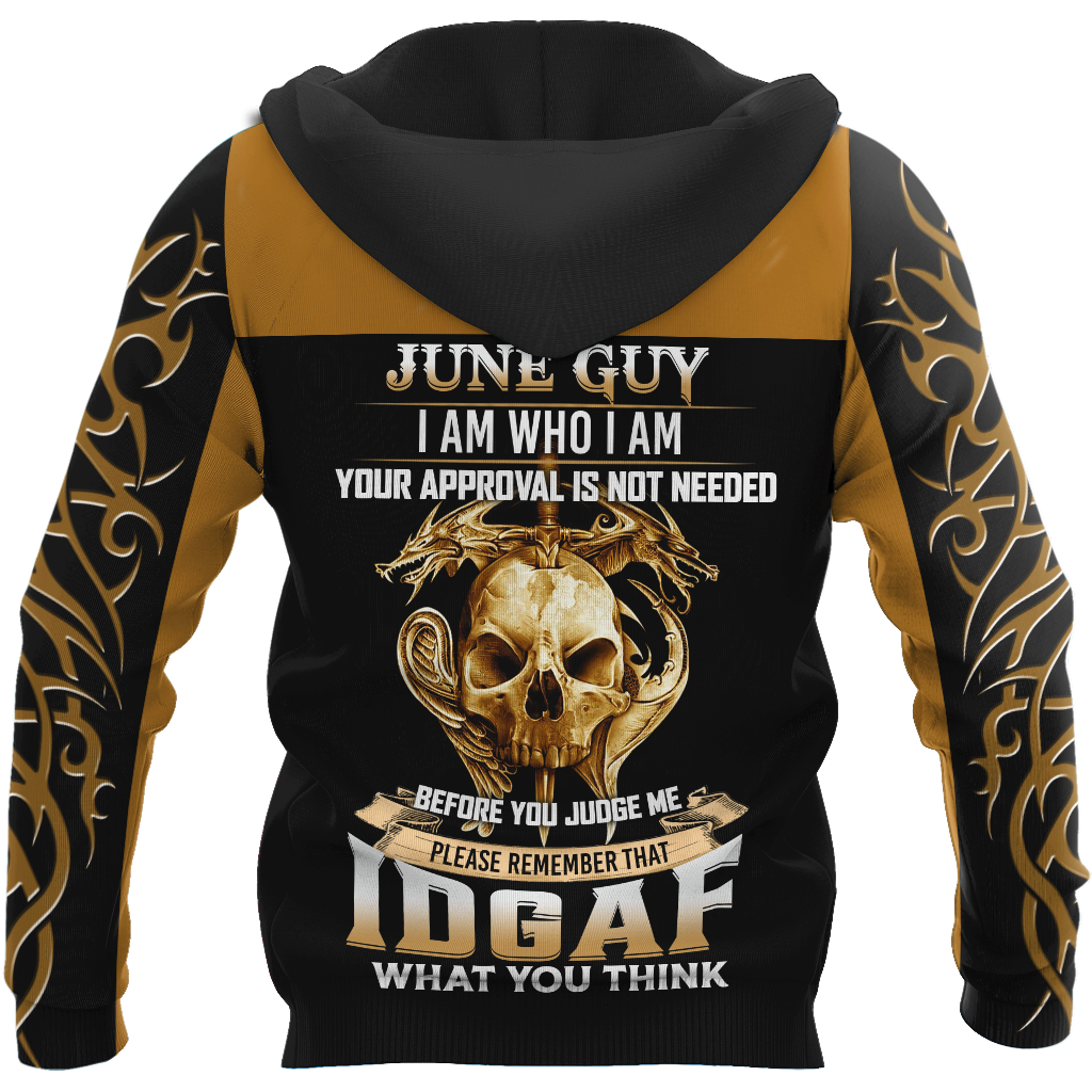 June Guy Skull 3D All Over Printed Unisex Hoodie