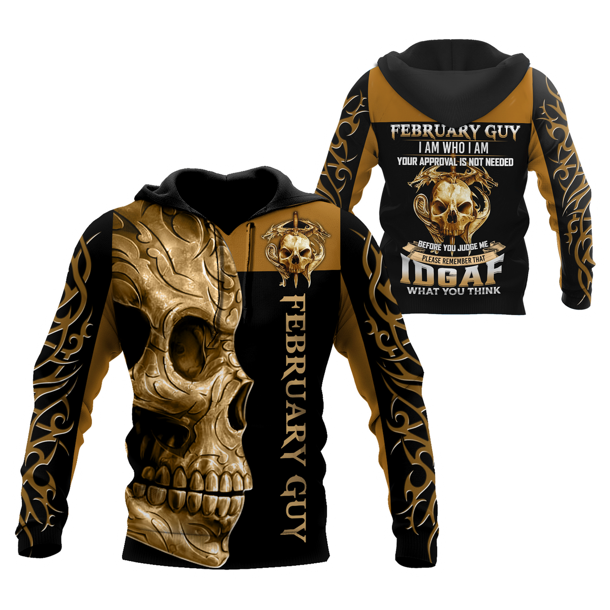 February Guy Skull 3D All Over Printed Shirts For Men and Women MH1012200S2