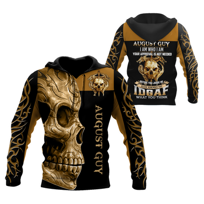 August Guy Skull 3D All Over Printed Shirts For Men and Women