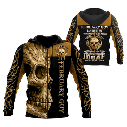 February Guy Skull 3D All Over Printed Shirts For Men and Women MH1012200S2