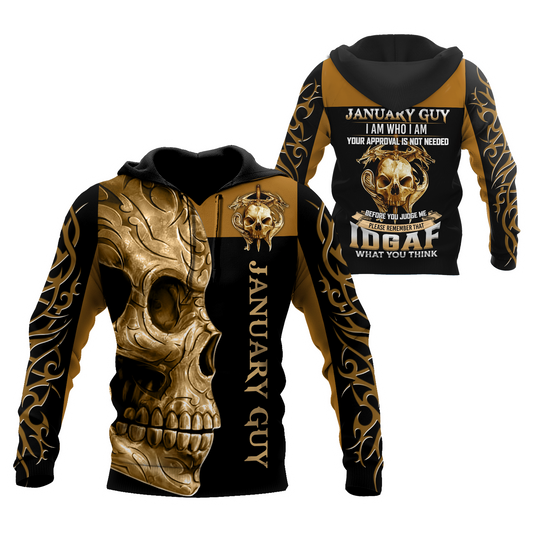 January Guy Skull 3D All Over Printed Shirts For Men and Women MH1012200S1