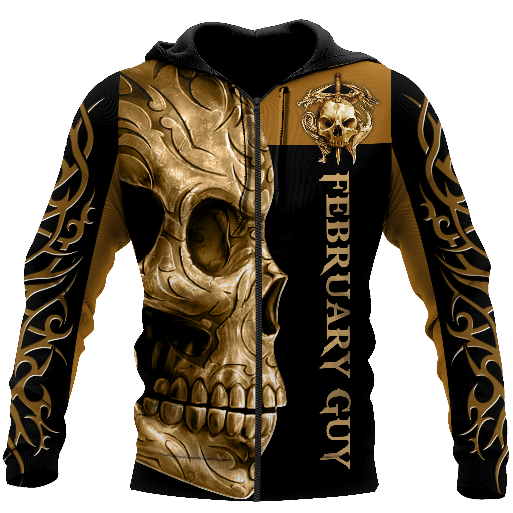 February Guy Skull 3D All Over Printed Shirts For Men and Women MH1012200S2
