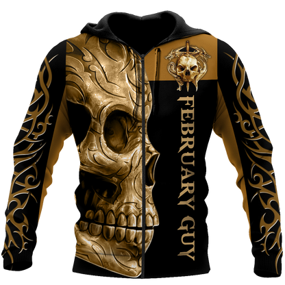 February Guy Skull 3D All Over Printed Shirts For Men and Women MH1012200S2