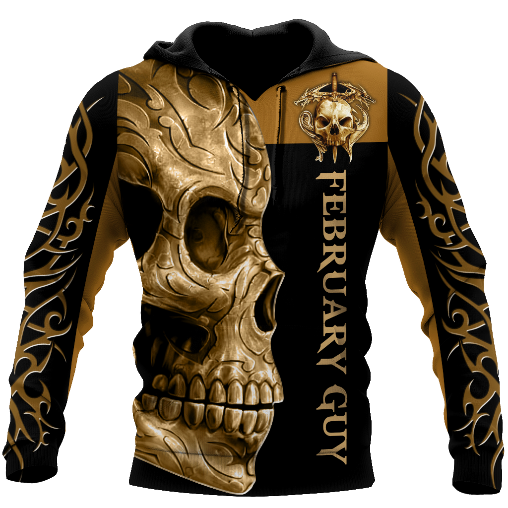 February Guy Skull 3D All Over Printed Shirts For Men and Women MH1012200S2