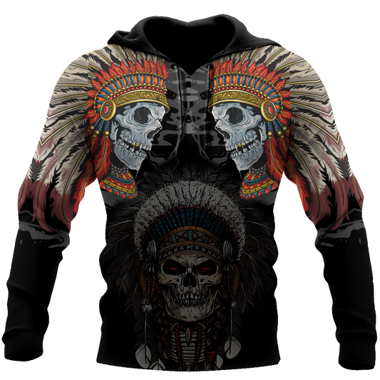Native Skull 3D All Over Printed Hoodie Shirts For Men And Women MH09122003