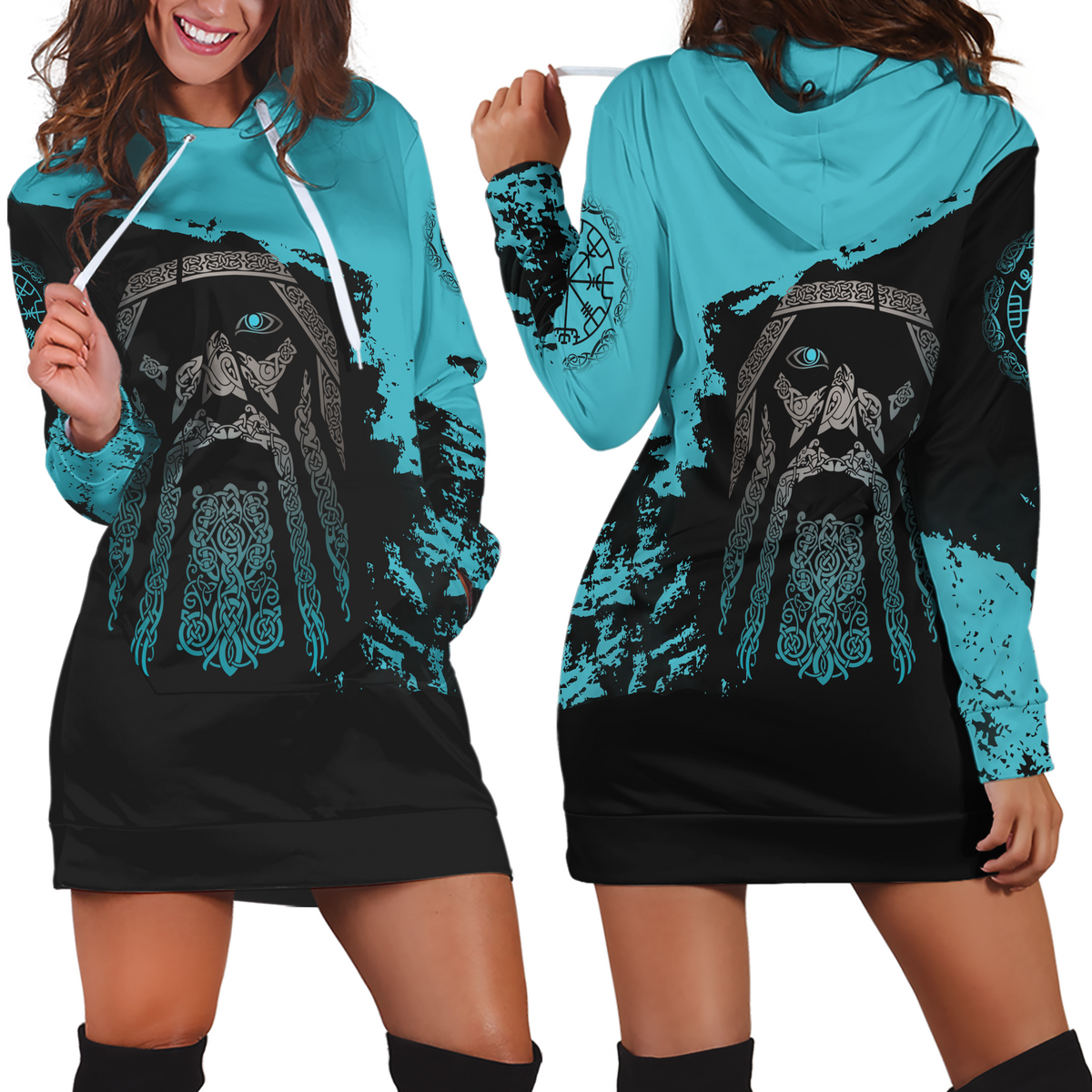Viking Odin - Wotan Special Blue Pullover - Amaze Style™-ALL OVER PRINT HOODIES
