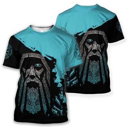 Viking Odin - Wotan Special Blue Pullover - Amaze Style™-ALL OVER PRINT HOODIES