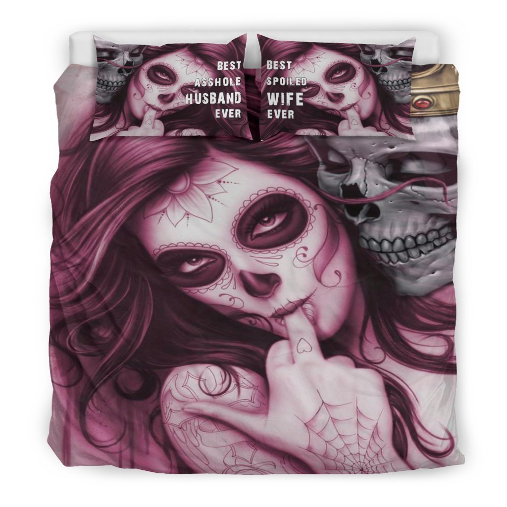 Spoiled Wife and A*shole Husband Bedding Sets-Ocean Gadget-Bedding Set - Black - Spoiled Wife and A*shole Husband Bedding Sets-King-Vibe Cosy™