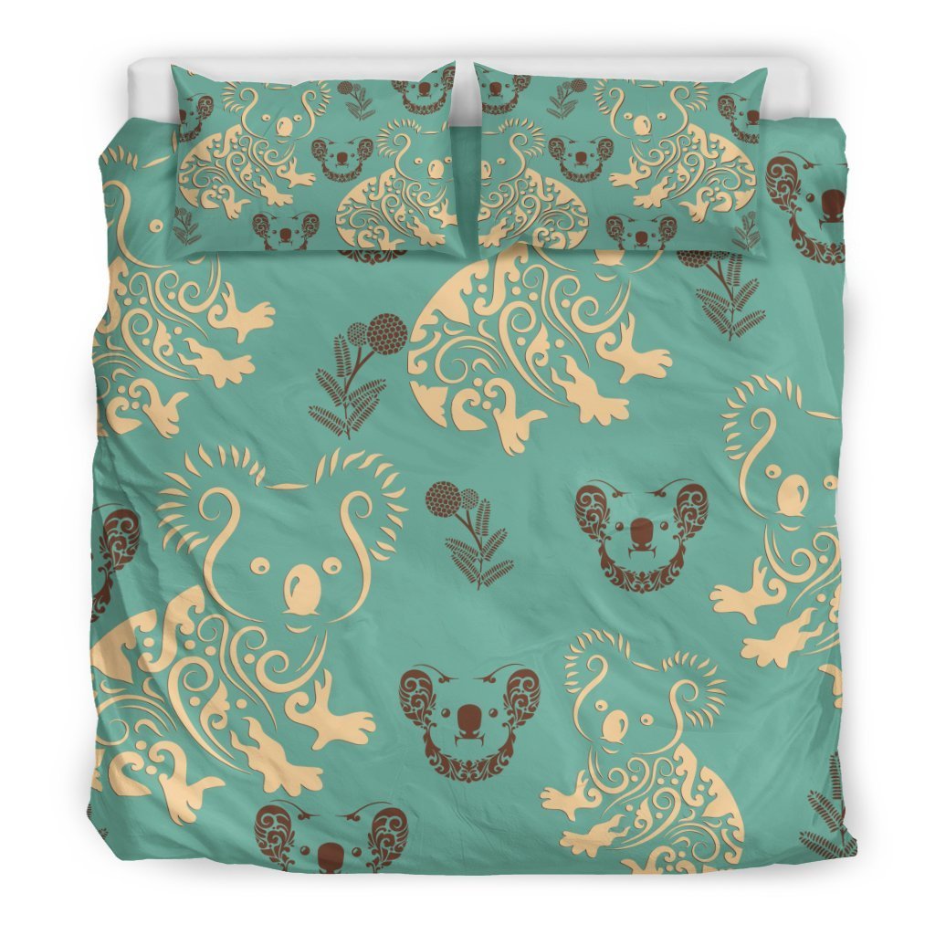 Australia Bedding Set 001-BEDDING SETS-HP Arts-Bedding Set - Black - Australia Bedding Set 001 Black-US King-Vibe Cosy™