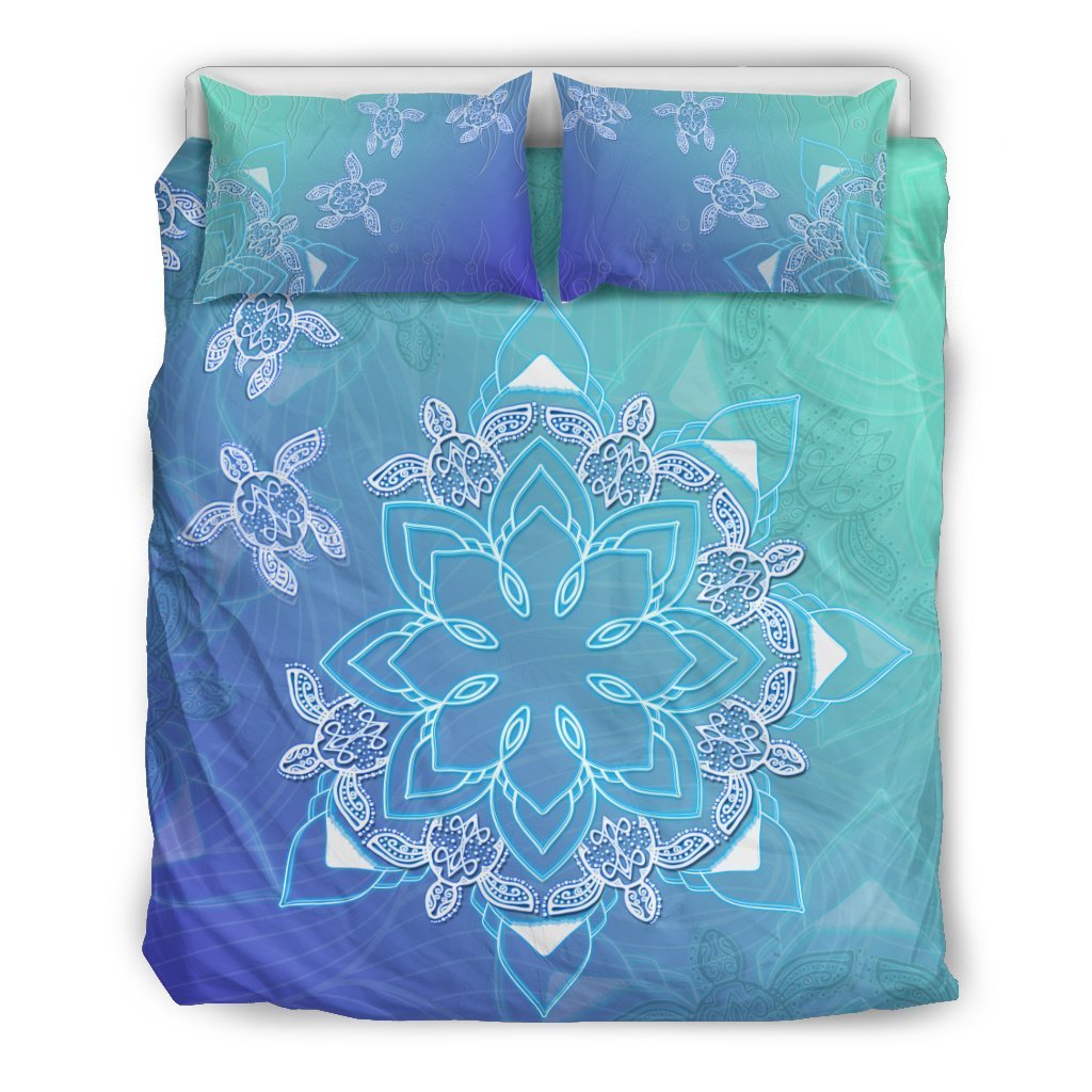 Turtle Bedding Set - AH-BEDDING SETS-Alohawaii-US Queen/Full-Black-Polyester-Vibe Cosy™
