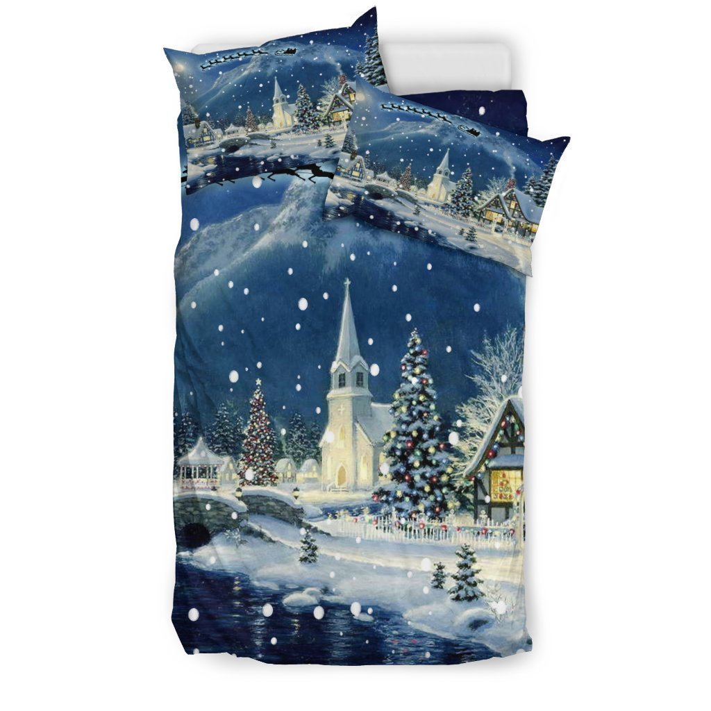 SNOW CHRISTMAS BEDDING SET-6teenth World™-Bedding Set-US Twin-Vibe Cosy™