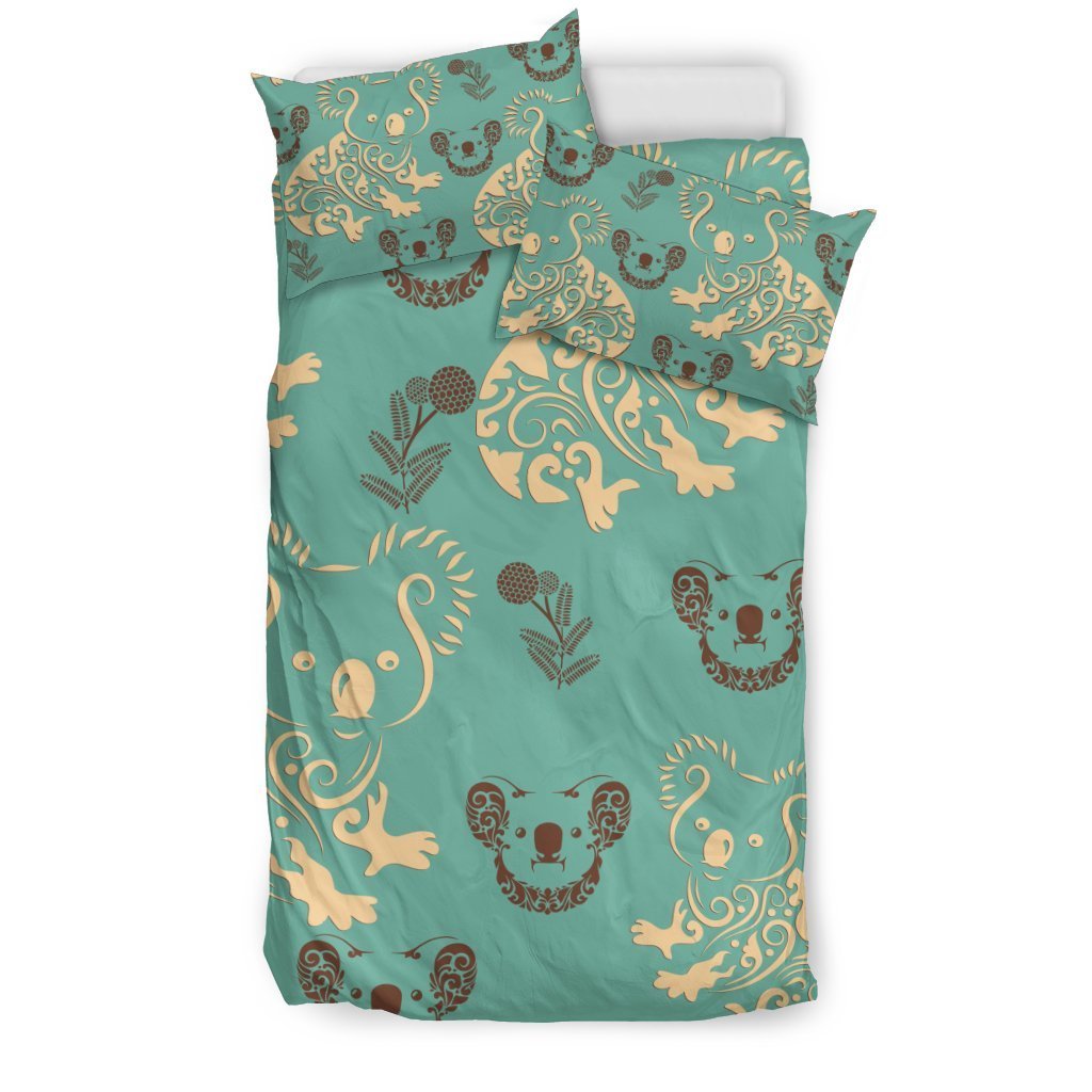 Australia Bedding Set 001-BEDDING SETS-HP Arts-Bedding Set - Black - Australia Bedding Set 001 Black-US Twin-Vibe Cosy™