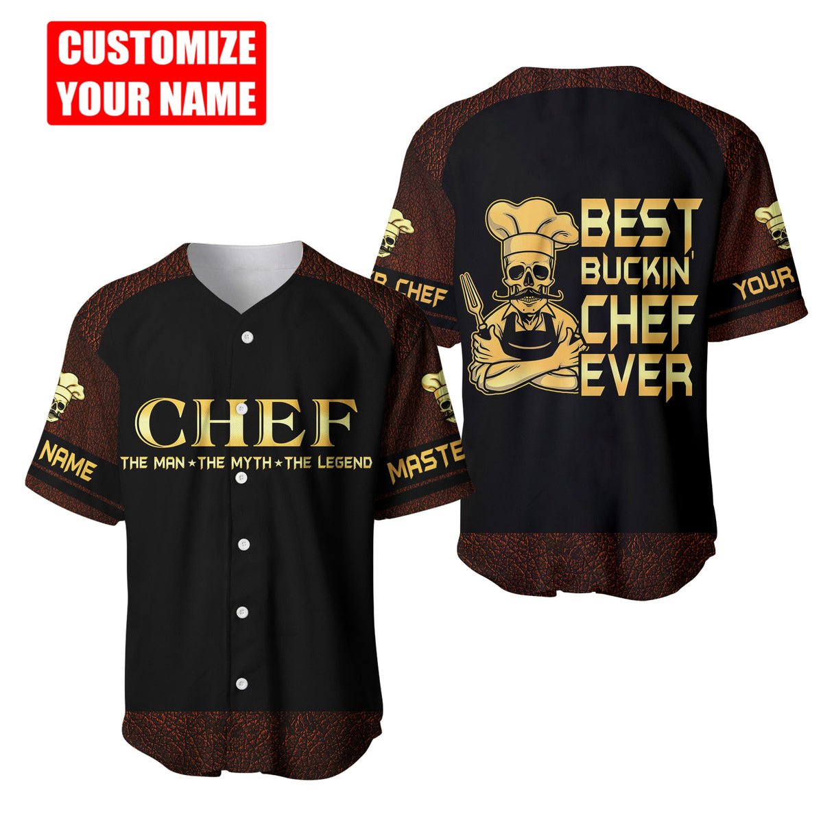Custom Name Master Chef 3D All Over Printed Unisex Shirts