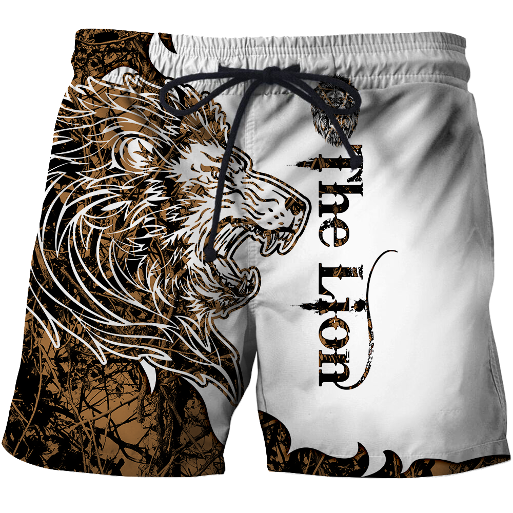 The Gold Lion Tattoo Over Printed Hoodie