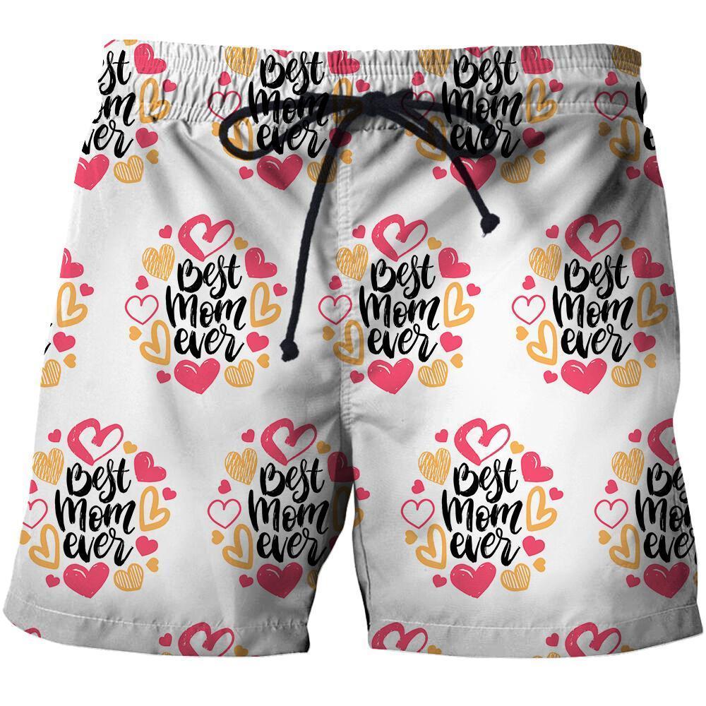 3D All Over Best I Love Mom Hoodie-Apparel-Khanh Arts-Shorts-S-Vibe Cosy™
