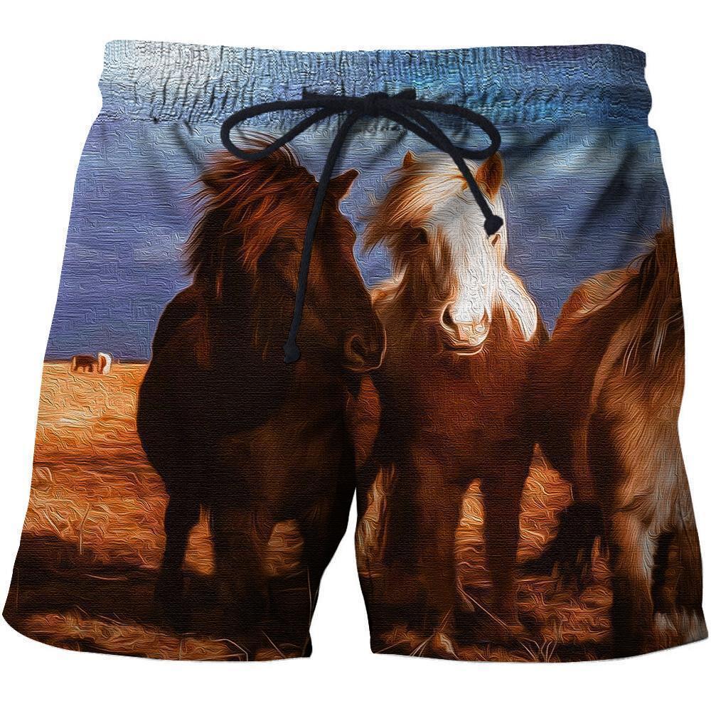 3D All Over Print Animals Horse Hoodie-Apparel-Phaethon-SHORTS-S-Vibe Cosy™