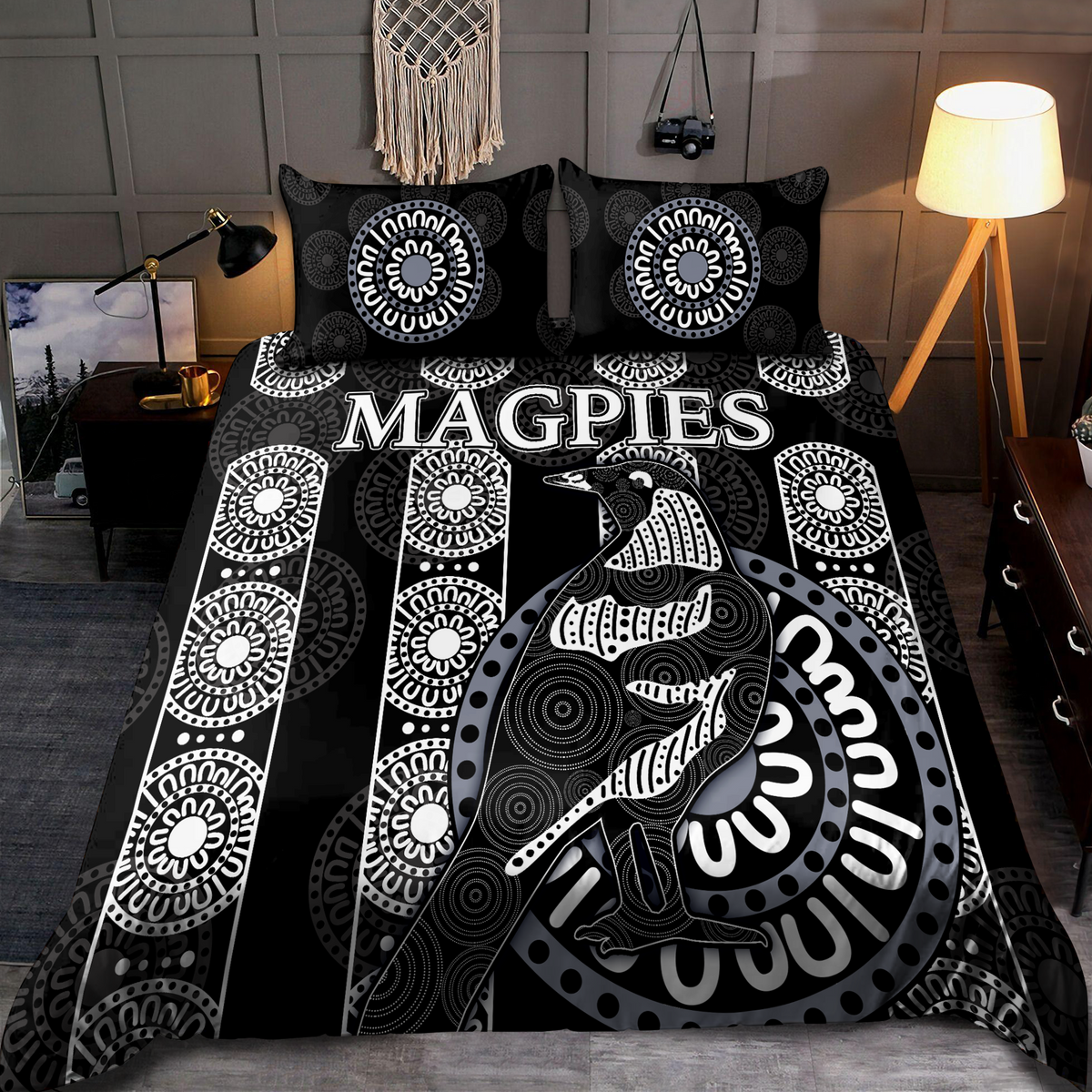 Premium Magpies Bedding Set