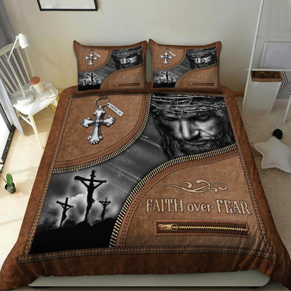 Faith Over Fear Jesus Bedding Set Pi08012102