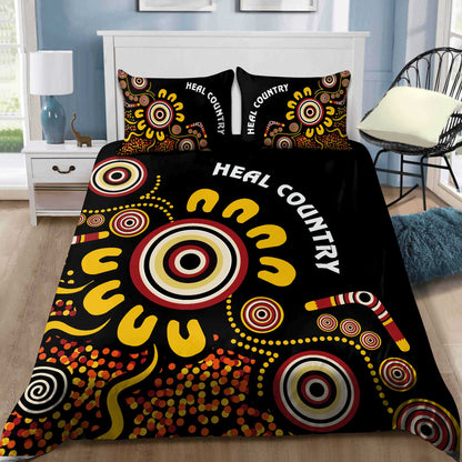 Aboriginal Heal the country Naidoc 2021 3D design Bedding set