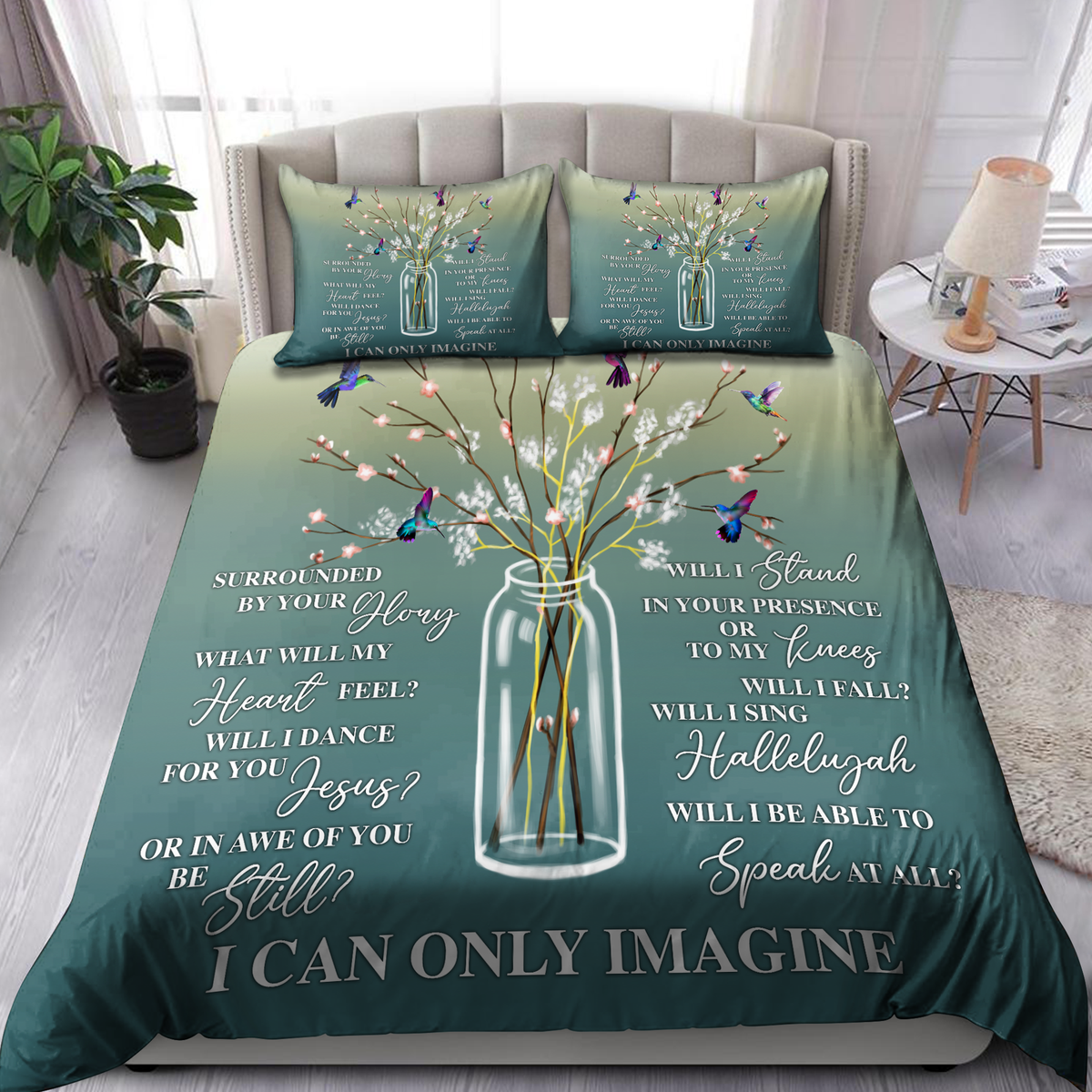 Hummingbird 3D Printed Bedding Set