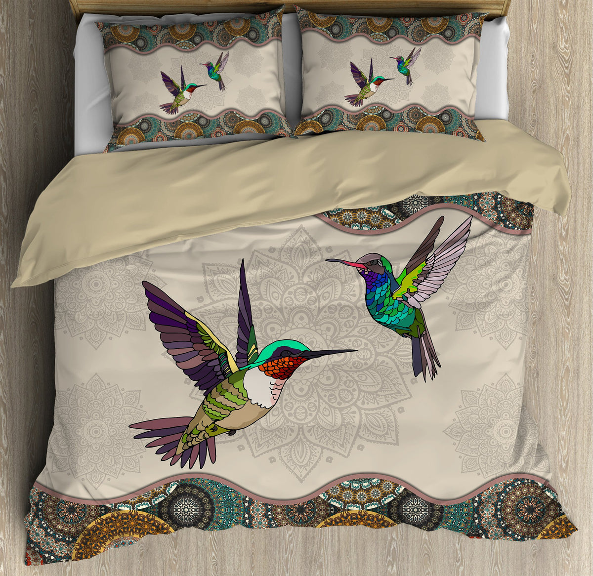 Hummingbird 3D Printed Bedding Set TNA24052101