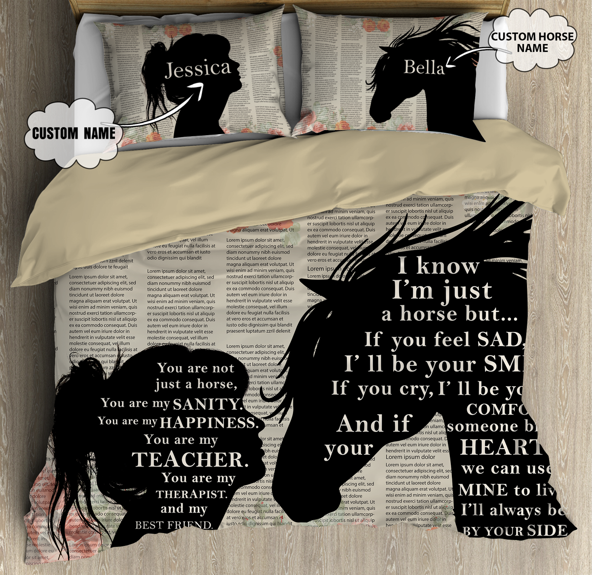 Beautiful Horse 3D All Over Printed Bedding Set SN24022102