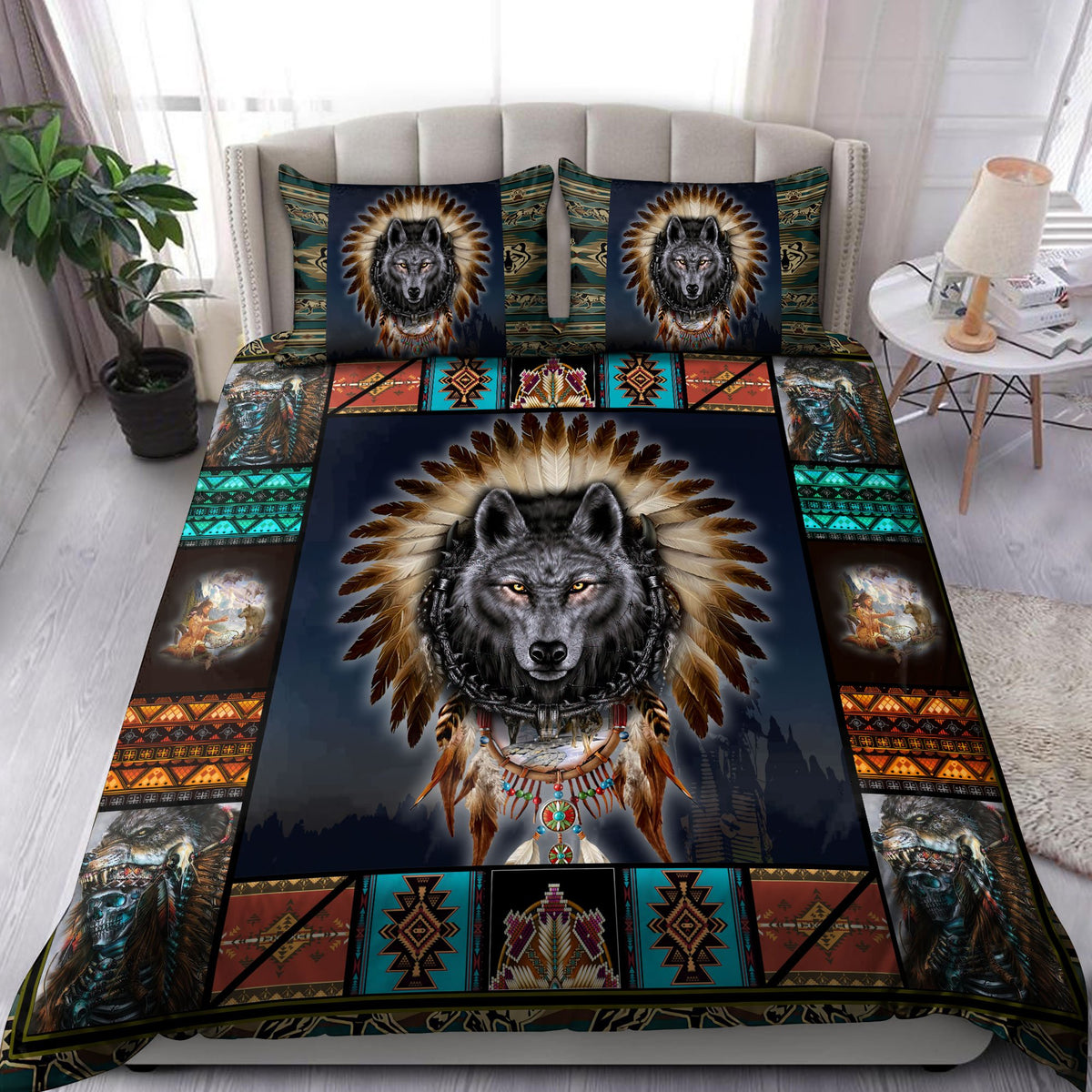 Wolf Native American 3D All Over Printed Bedding Set