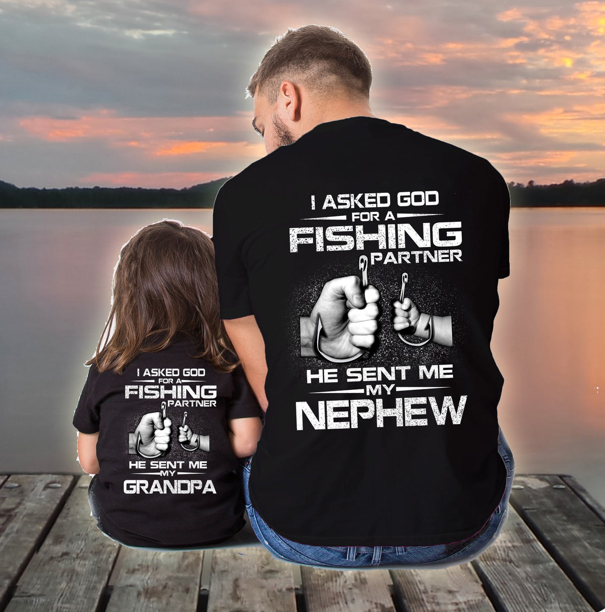 Combo Fishing Partner (Nephew+Granpa) for father day MH110520S - Amaze Style™-Apparel
