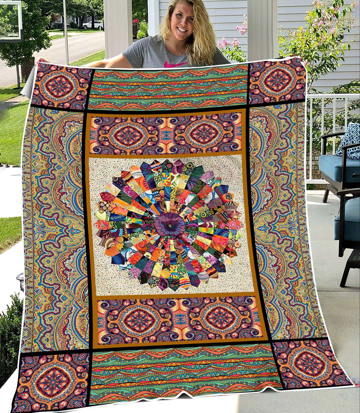 Mandala 3D All Over Printed Blanket