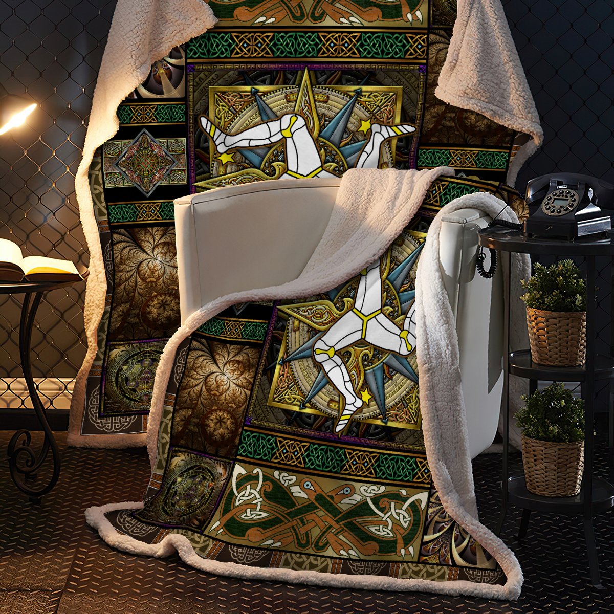 Celtic Compass 3D All Over Printed Blanket