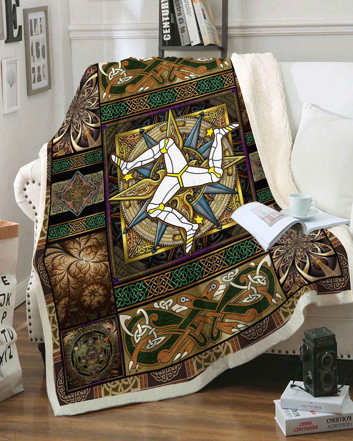 Celtic Compass 3D All Over Printed Blanket