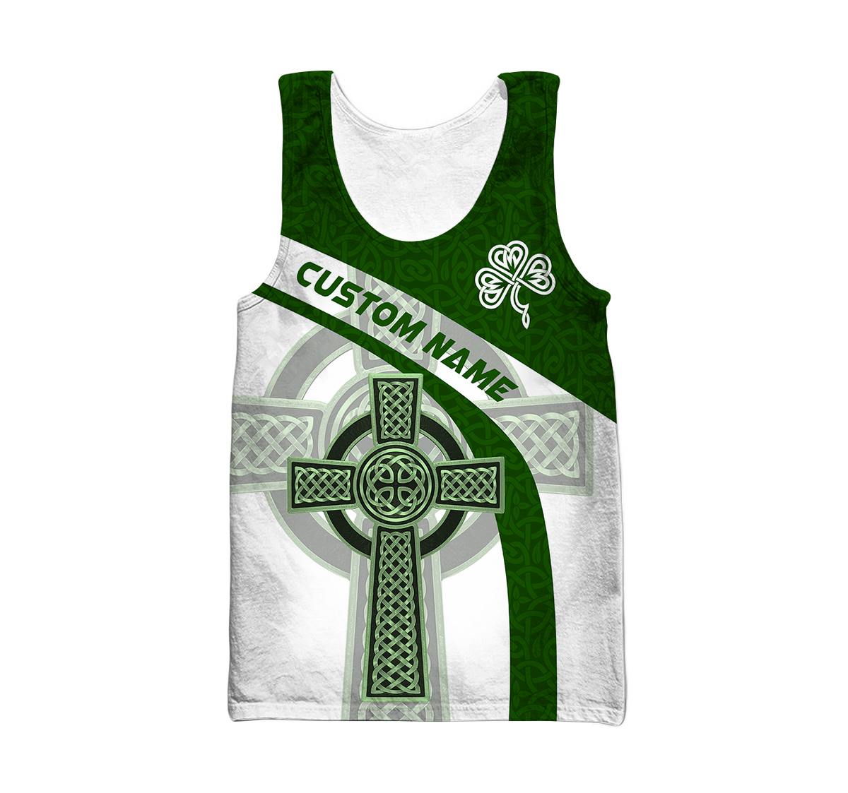 Custom name Irish Celtic Knot Cross 3D Design print shirts