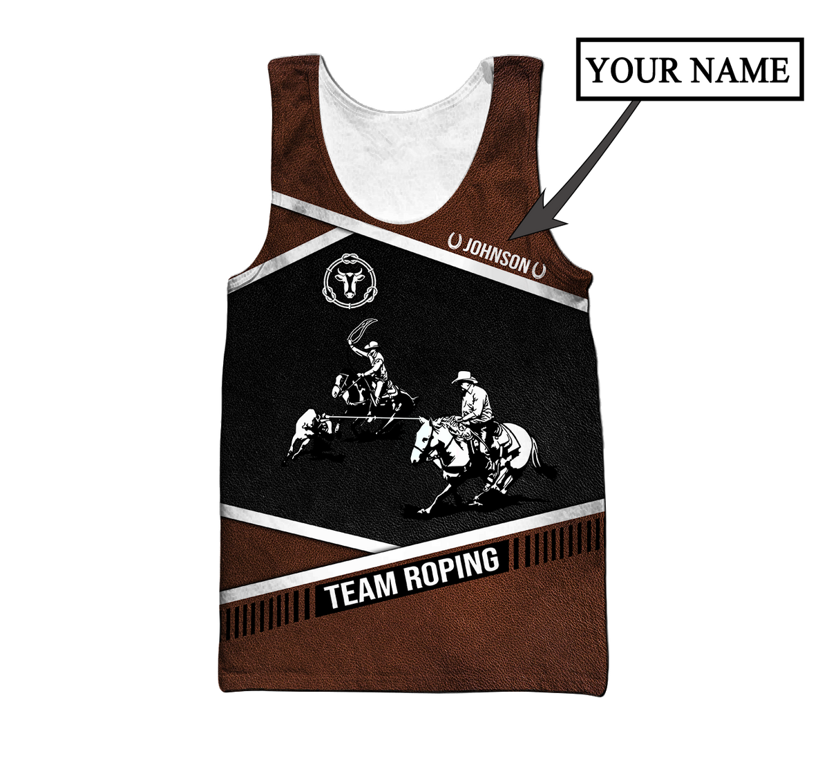 Personalized Name Bull Riding 3D All Over Printed Unisex Shirts Black Team Roping