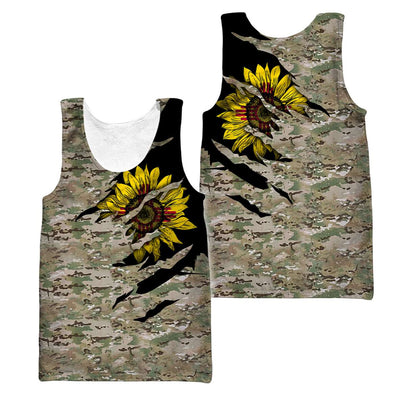 New Mexico Sunflower Camo 3D All Over Printed Unisex Shirts