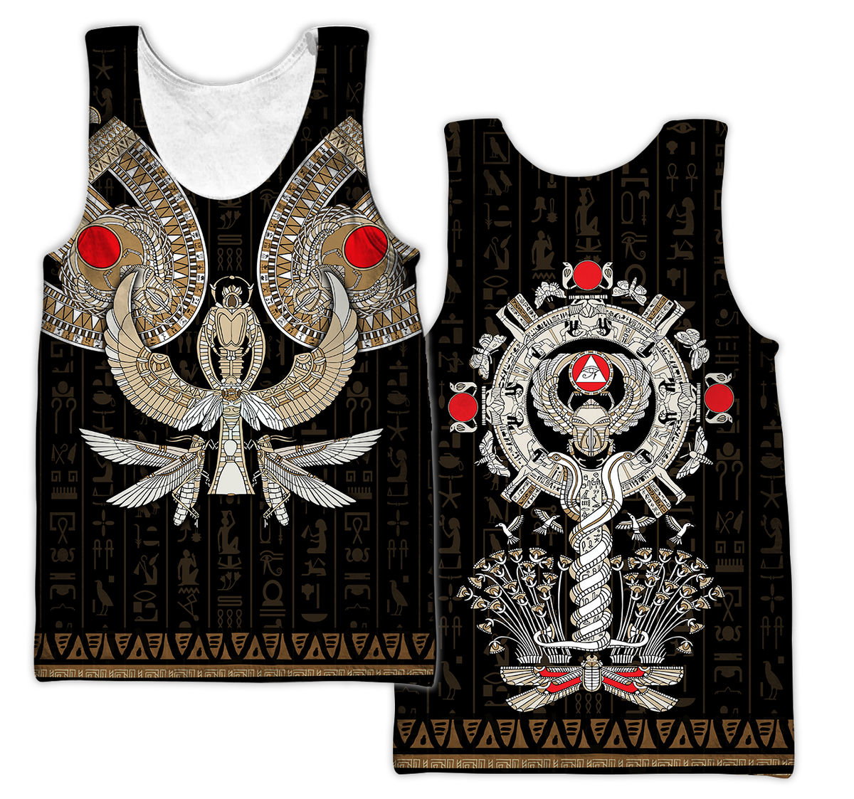 Ancient Egypt ver2 Painting Pattern 3D Tattoo Printed Shirts