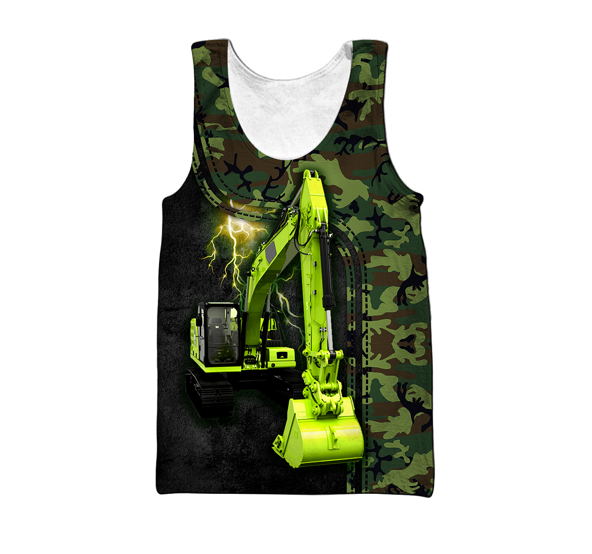 Customized Name Excavator 3D All Over Printed Unisex Shirt
