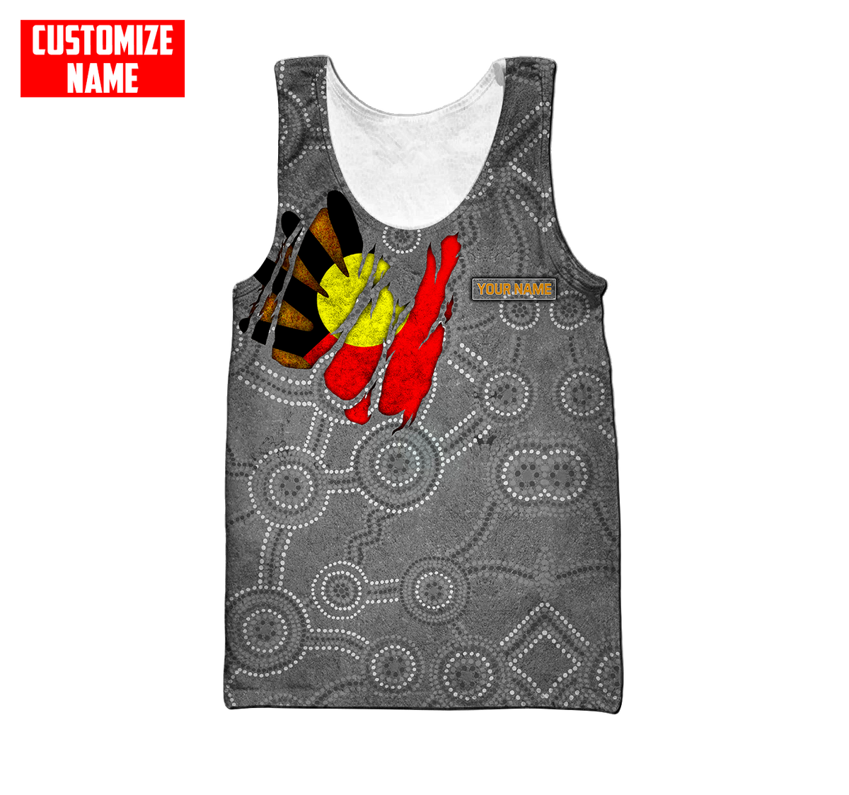 Custom name Aboriginal Australia In my heart Indigenous Painting Art 3D shirts