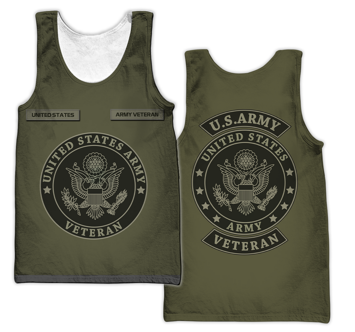US Veteran Persionalized Name 3D All Over Printed Unisex Hoodie