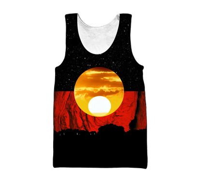 Australia Koori Kangaroo Aboriginal Flag 3D printed summer shirts