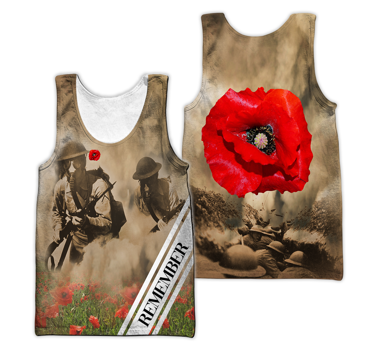 Remembrance Day Lest We Forget 3D All Over Printed Unisex Shirts