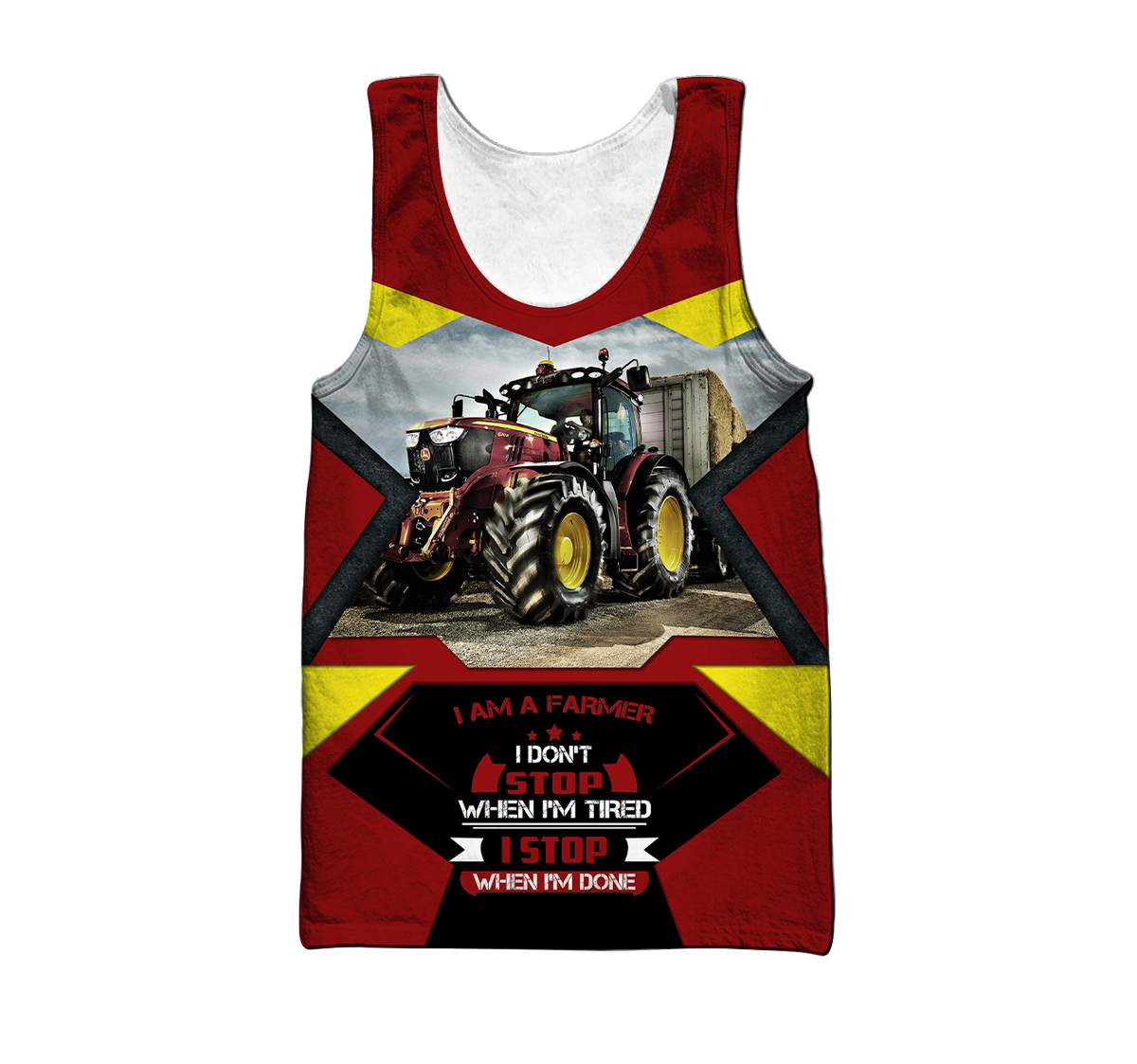 3D All Over Printed Tractor red  Unisex Shirts Custom Name XT PD04022101-S1