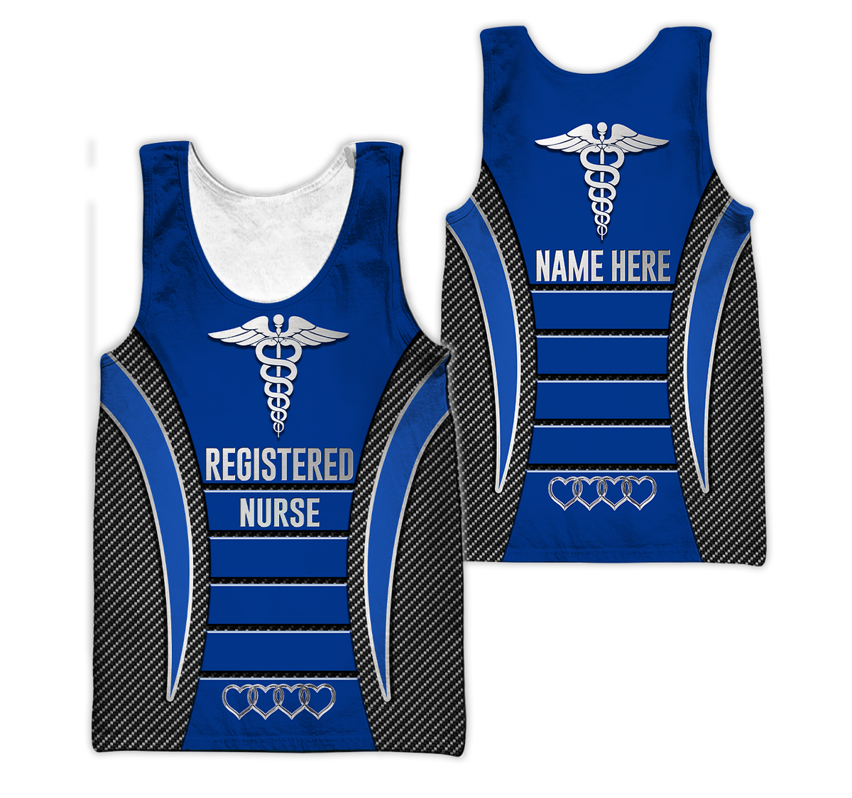 3D All Over Printed RN Nurse Unisex Shirts Custom Name XT