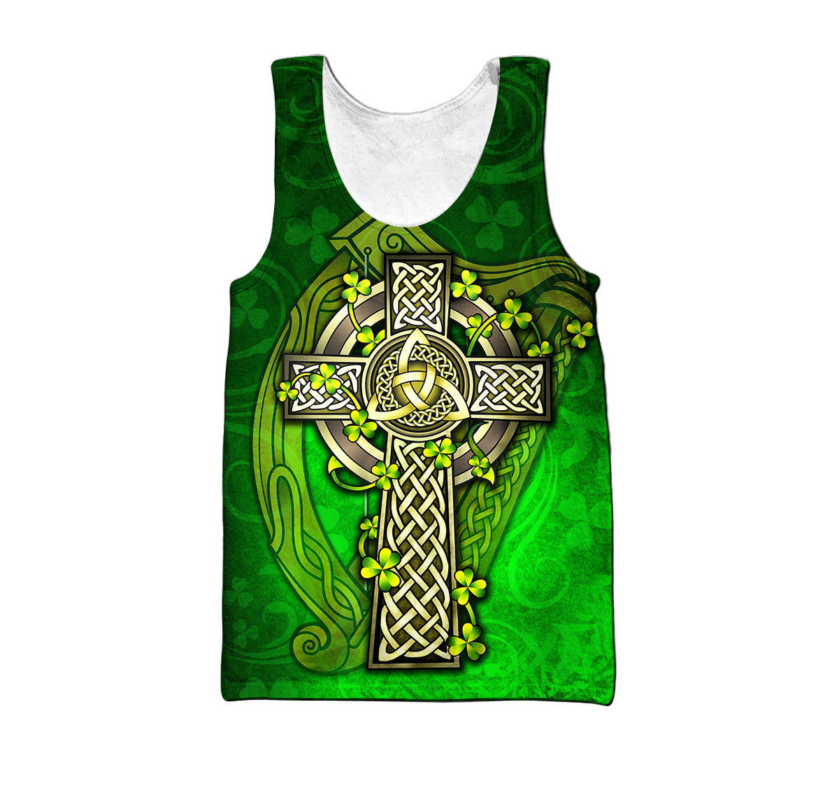 Premium Unisex Hoodie Irish St.Patrick  Celtic Cross And The Irish Harp ML