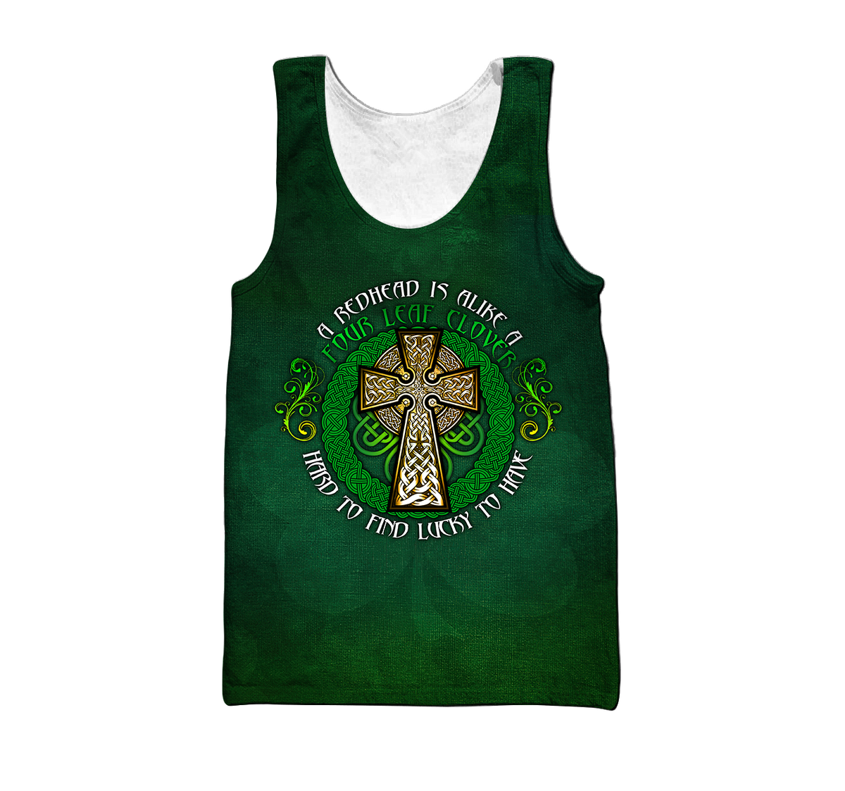Premium Unisex Hoodie Irish St.Patrick  Celtic Cross And Shamrock  ML