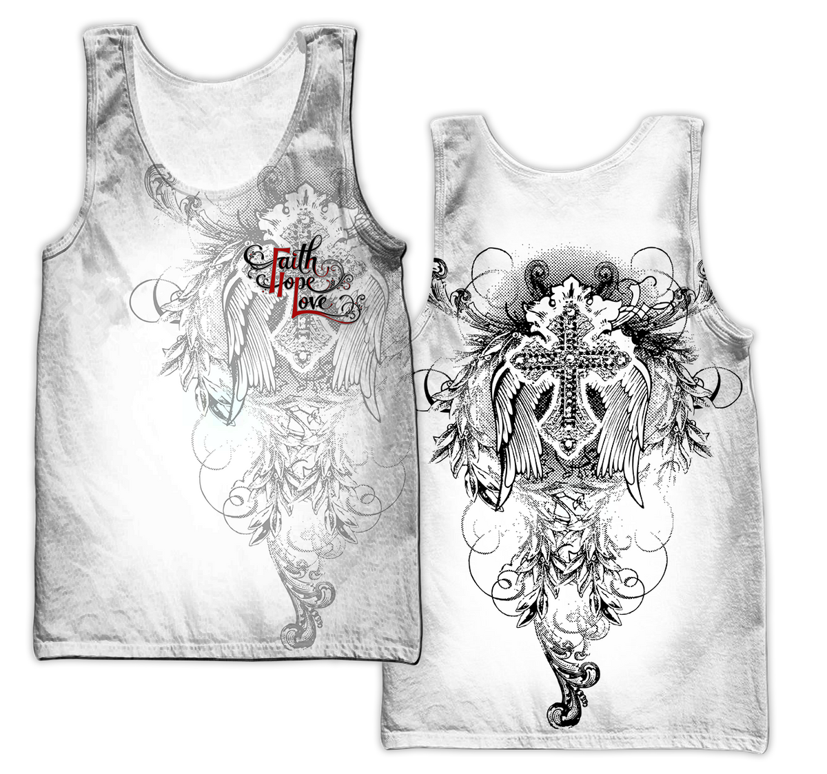 Faith Hope Love Jesus 3D All Over Printed Unisex Shirts